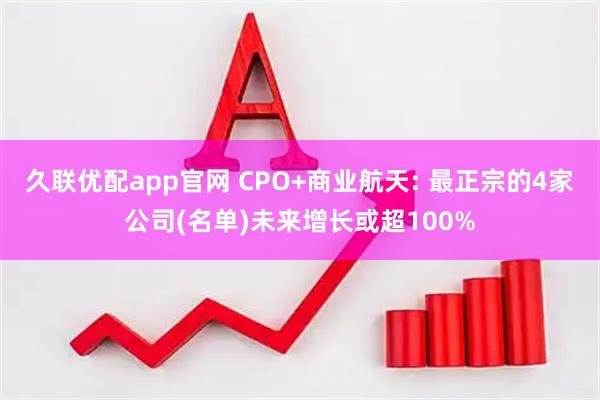 久联优配app官网 CPO+商业航天: 最正宗的4家公司(名单)未来增长或超100%